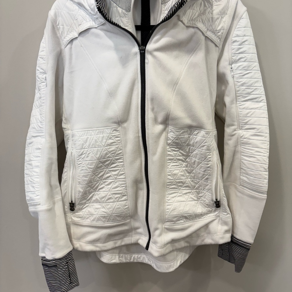 Lululemon Athletica White Quilted Ski Jacket